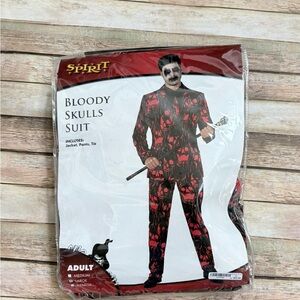 Spirit Red Skull Pattern Suit Halloween Costume